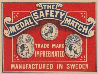 The Medal Safety Match MATCHBOX LABELS The Medal Safety Match MATCHBOX LABELS