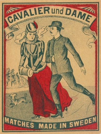 Cavalier und Dame MATCHBOX LABELS
