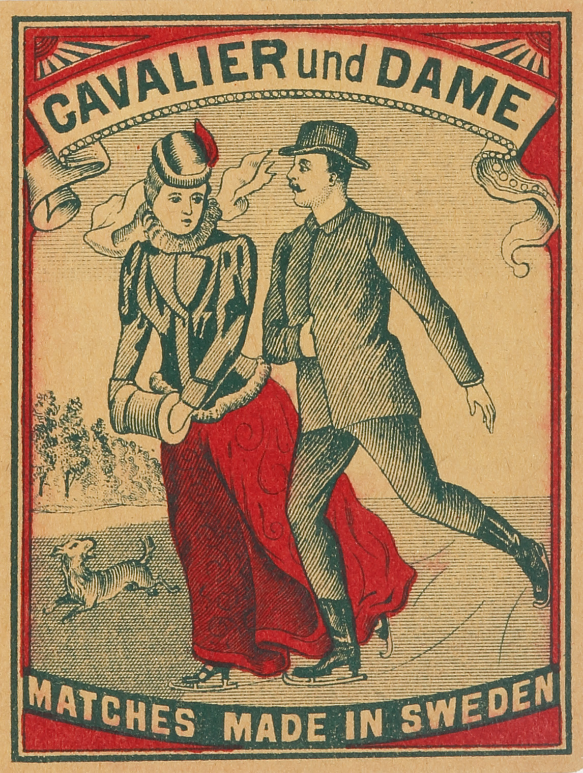 Cavalier und Dame - Antique Print from 1900