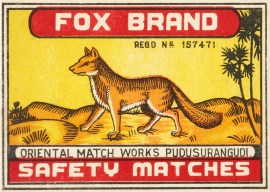 Fox Brand. MATCHBOX LABELS Fox Brand.