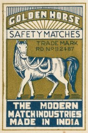 Golden Horse MATCHBOX LABELS Golden Horse