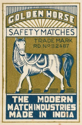 Golden Horse MATCHBOX LABELS