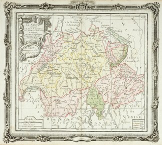 La Suisse divisee en ses Cantons, ses Al… Switzerland