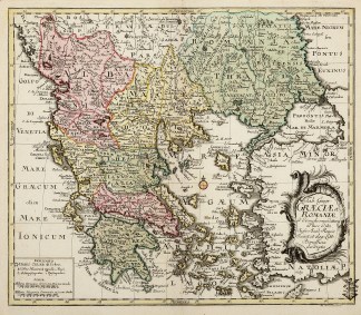 Tab: Geogr: Graeciae et Romaniae Balkans & Greece