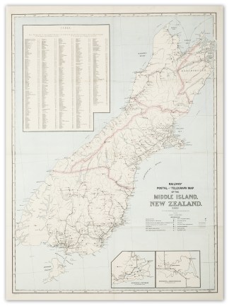 Railway Postal and Telegraph Map of the … NEW ZEALAND
