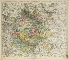 Mappa Geographica Landgrav, Thuringia cum Regionibus Adiacentibuts.