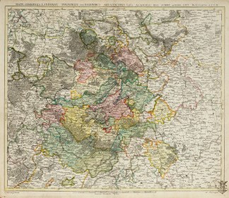 Mappa Geographica Landgrav, Thuringia cu… Germany