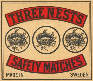 Three Nests MATCHBOX LABELS