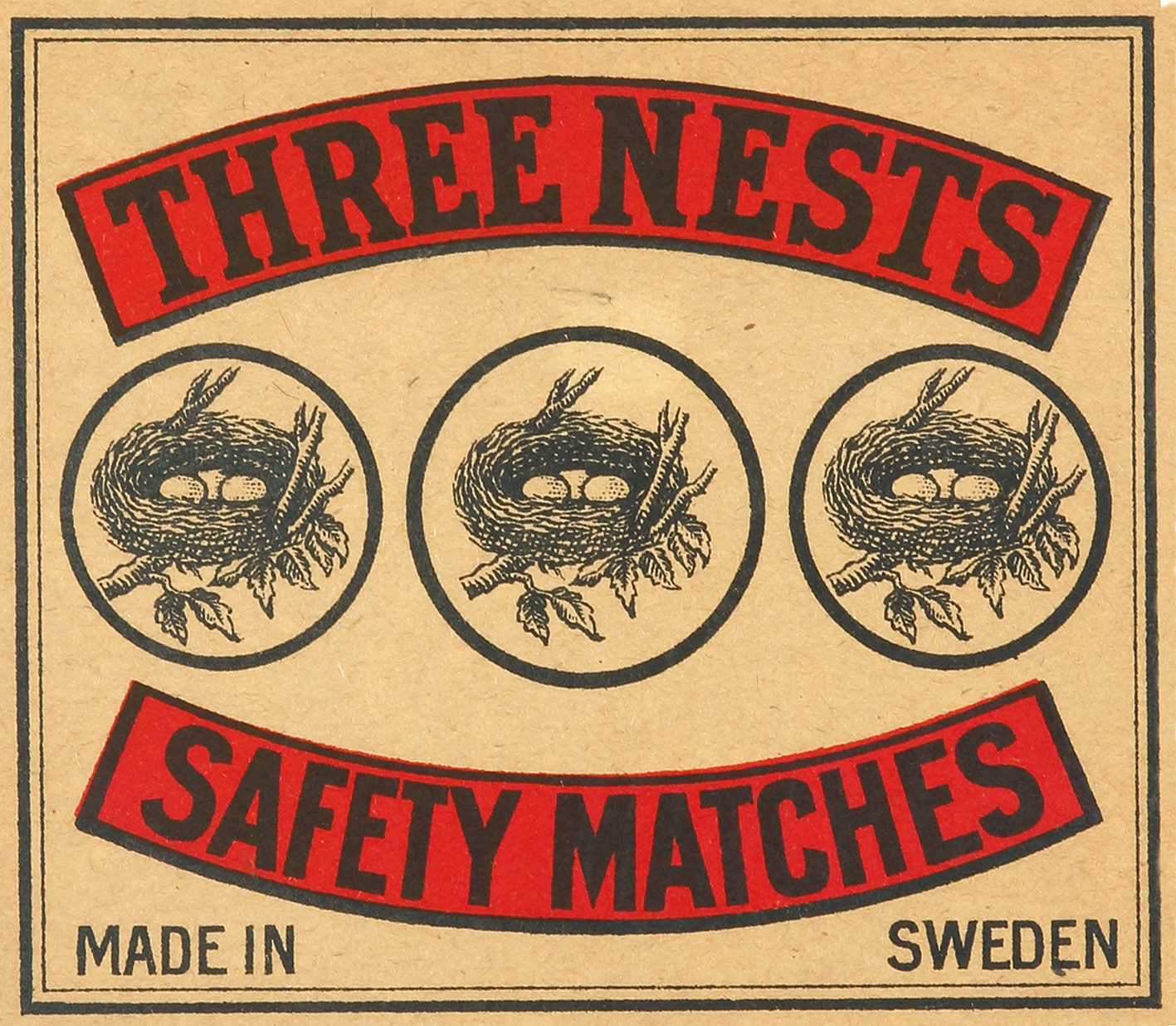 Three Nests - Antique Print from 1900