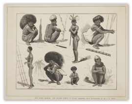 New Guinea Sketches Port Moresby Natives in Typical Attitudes