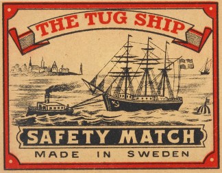 The Tug Ship MATCHBOX LABELS