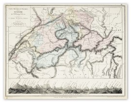 Carte Physique et Politique de la Suisse