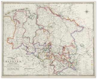 Map of The Kingdom of Hanover, with the … Germany