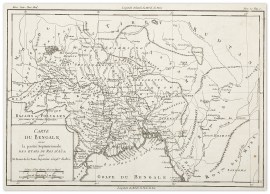 Carte du Bengale avec la partie Septentrionale des etats de Roi D'Aua