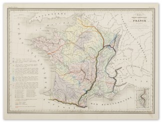 Carte Physique et Mineralogique des Iles… France