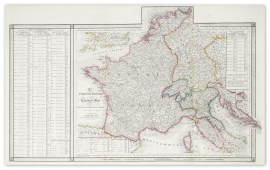 The French Empire and the Kingdom of Italy with Part of the States of the Confederation of the Rhine From Lapie's Map 1811.