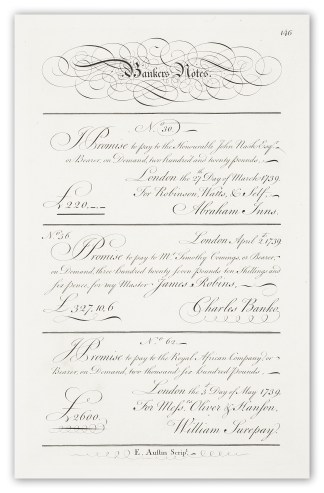 Bankers Notes Calligraphy - Bickham's Penman Bankers Notes Calligraphy - Bickham's Penman