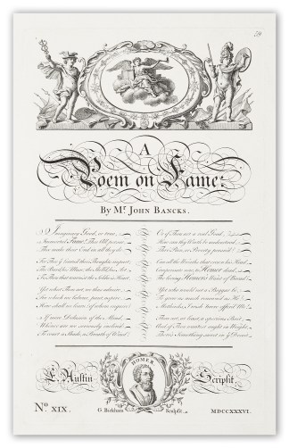 A Poem on Fame Calligraphy - Bickham's Penman