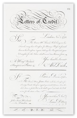 Letters of Credit Calligraphy - Bickham's Penman