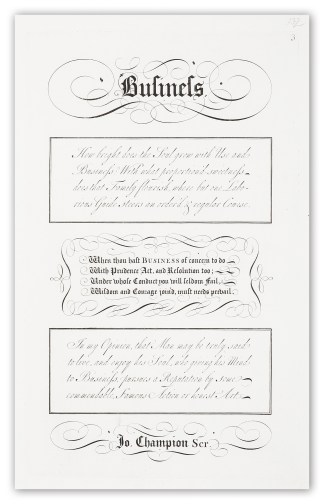 Business Calligraphy - Bickham's Penman