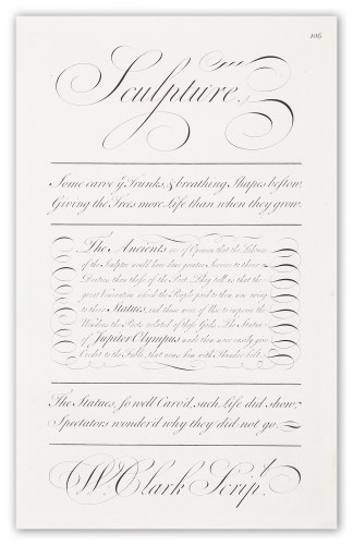 Sculpture Calligraphy - Bickham's Penman Sculpture Calligraphy - Bickham's Penman