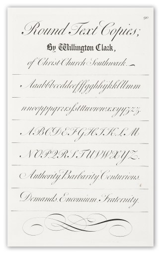 Round Text Copies Calligraphy - Bickham's Penman Round Text Copies Calligraphy - Bickham's Penman