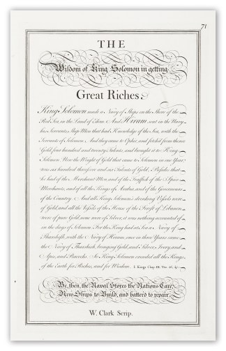 the-wisdom-of-king-solomon-in-getting-gr… Calligraphy - Bickham's Penman