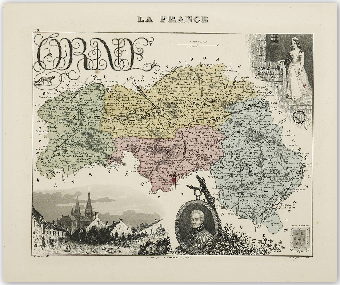 Orne - Antique Print from 1882