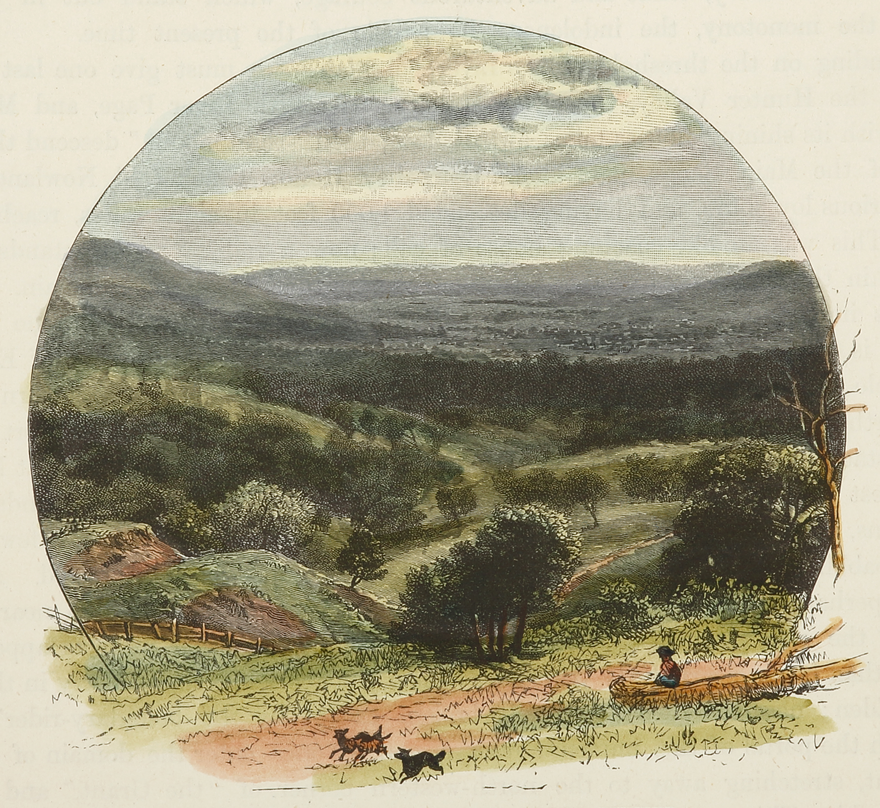 Murrurundi and the Valley of the Hunter. - Antique View from 1887