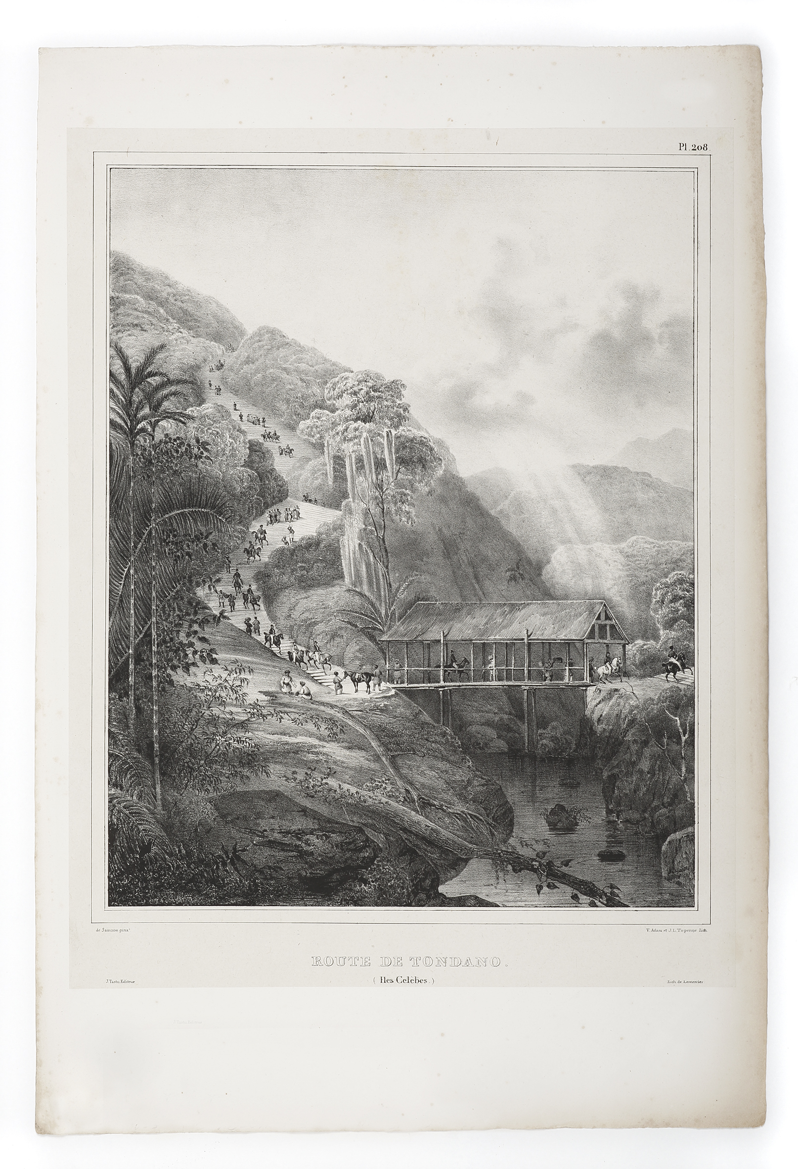 Route de Tondano. (Iles Celebes.) - Antique View from 1833