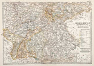 German Empire, Southwestern Part. Germany