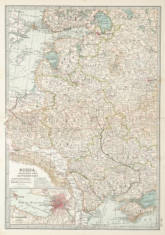 Russia, Western and Southern Part. EUROPE