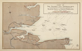 Chart of the Thames and Approaches. Tilb… England