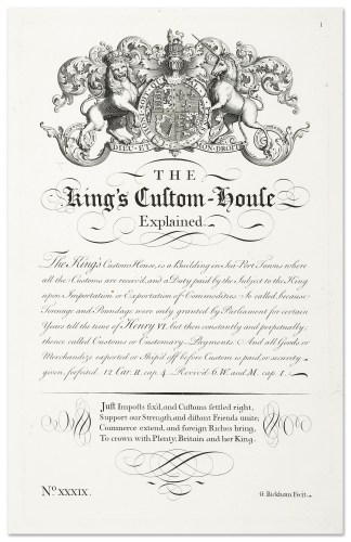 The King’s Custom-House Explained Calligraphy - Bickham's Penman