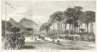 The Race at Cannes South of France. Equestrian