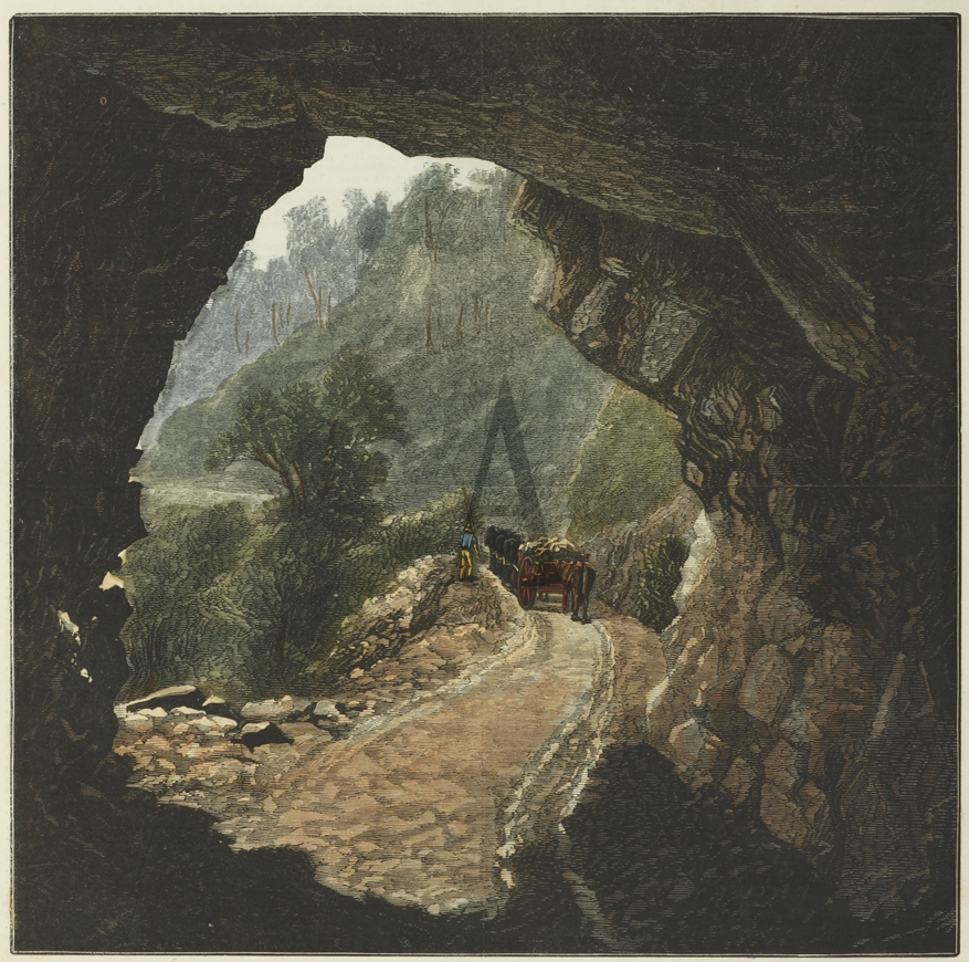 Tunnel and Cutting on the Newton Boyd Road, New England District, N.S.W. - Antique View from 1876