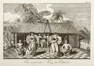 Ein mimischer Tanz in Otaheite. PACIFIC