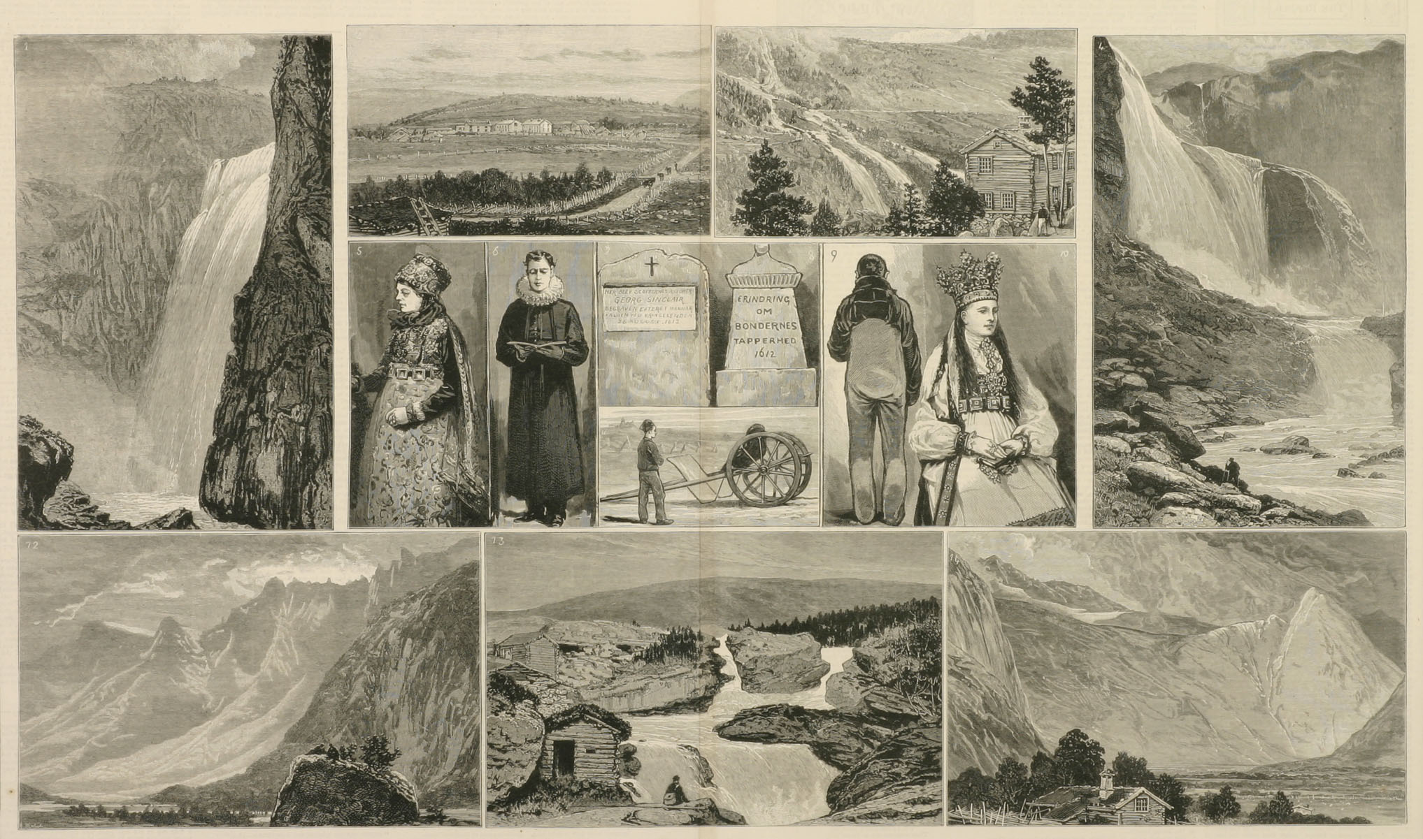 A Tour In Norway - Antique Print from 1880