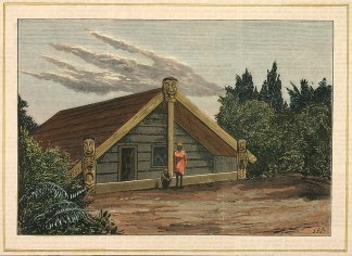 Whare Runanga, or Maori Council Chamber,… Maori