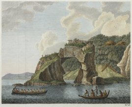 [A fortified town or village, called a hippah, built on a perforated rock at Tolaga sic in New Zealand].