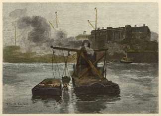 Dredging the Yarra. Melbourne