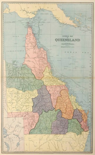 General Map of Queensland Queensland