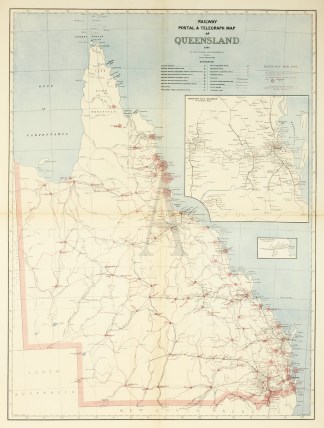 Railway Postal and Telegraph Map of Quee… Queensland