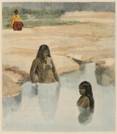 Maori Girls Bathing