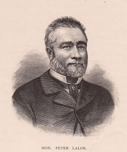 Hon. Peter Lalor - Antique Print from 1886