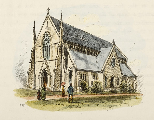 The Anglican Church,Fortitude Valley - Antique View from 1886