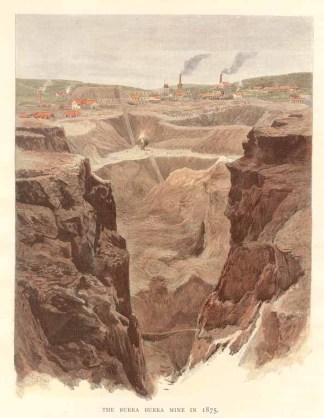 The Burra Burra Mine in 1875. Regional The Burra Burra Mine in 1875. Regional
