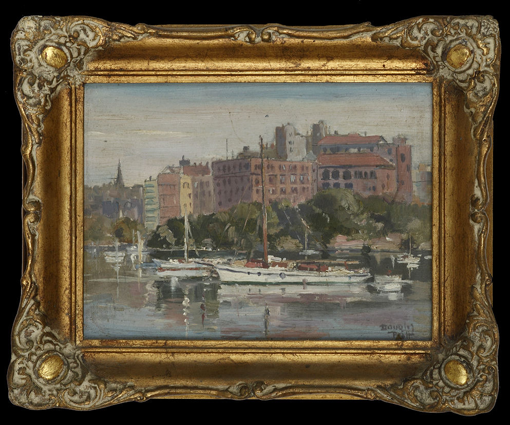 "Rushcutters Bay";. STOLEN FROM OUR GALLERY MAY 2010 - Vintage Painting from 1940