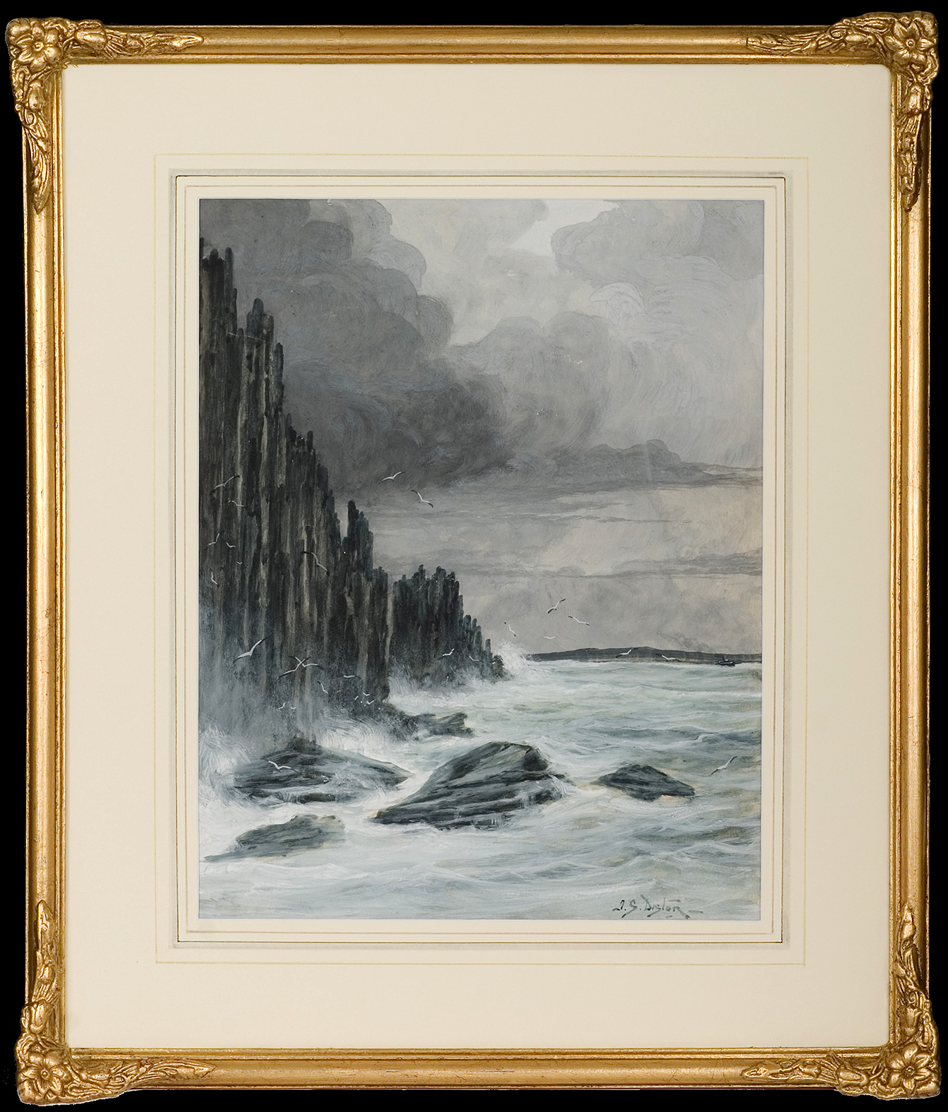 Cape Raoul Tasmania - Antique Painting from 1900
