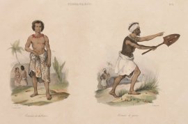 Costumes des Habitans. Costume de Guerre.